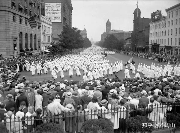 1920年代美国华盛顿国会大厦前的三k党大游行