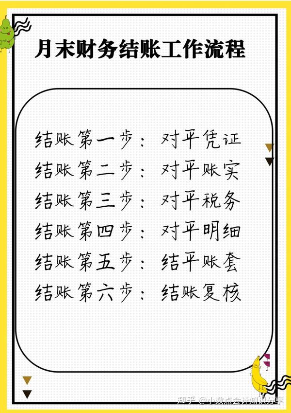 月末财务结账工作流程总结,谨记这6步月底不用加班