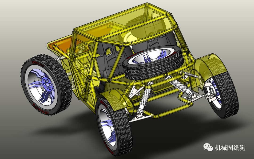 卡丁赛车buggyoffroad越野车钢管车3d数模图纸solidworks设计