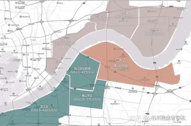 萧山科技城西接钱江世纪城,东临空港新城,北与钱江新城隔江对望,规划
