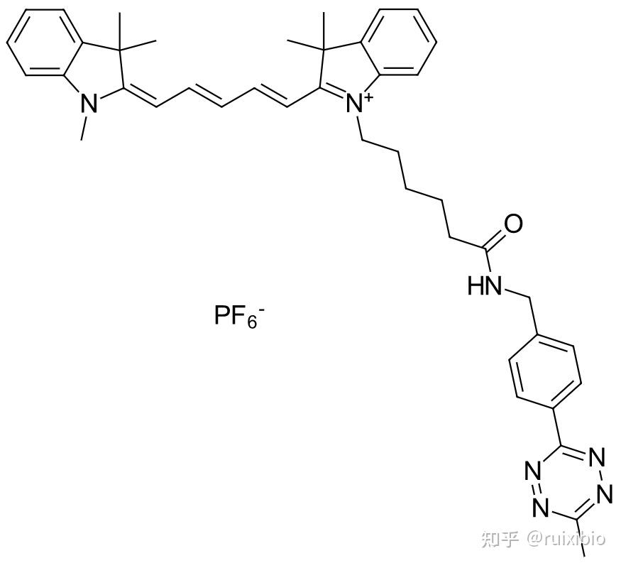 花菁染料CY5标记甲氧基四嗪 Cyanine5 tetrazine Sulfo Cyanine5 tetrazine 荧光染料 知乎