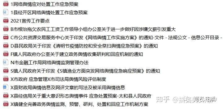 县区网络舆情应急预案怎么写相关舆情汇报模板