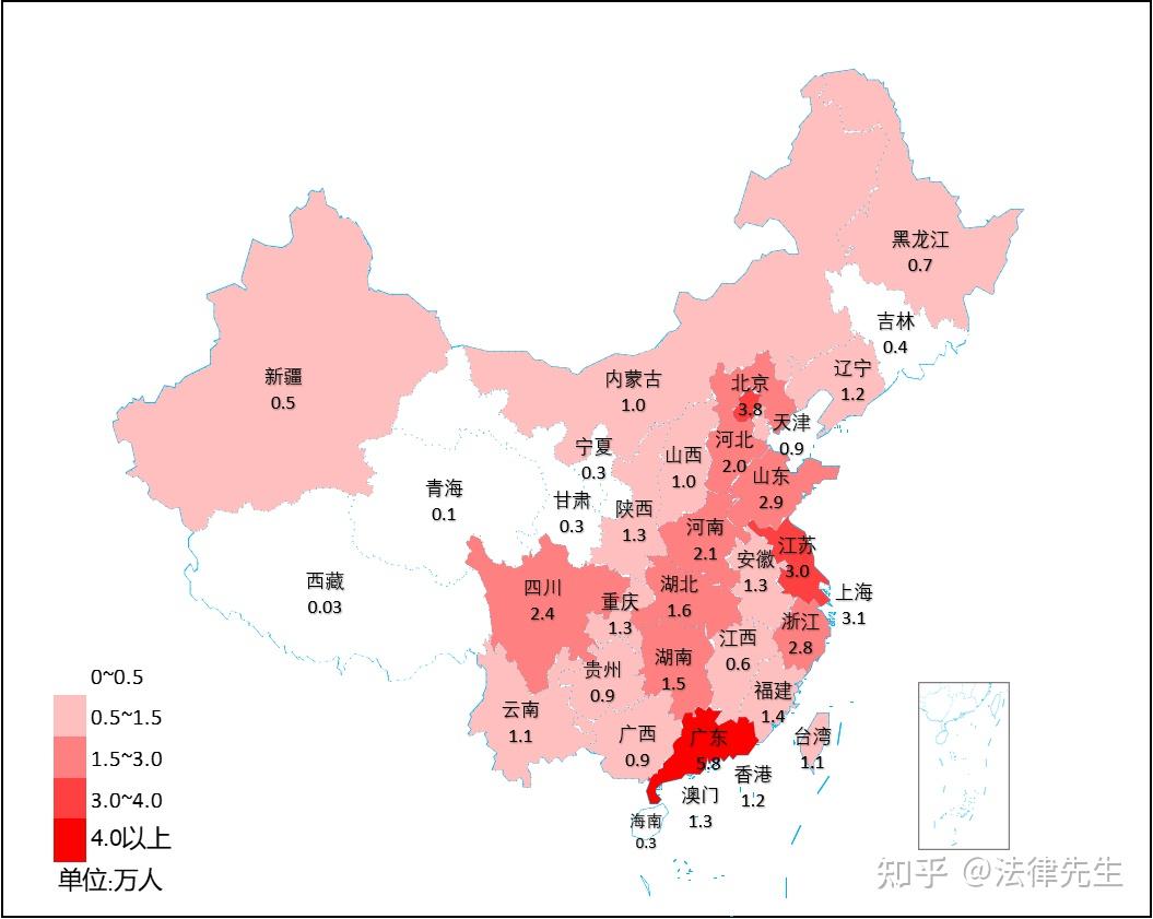 这张中国律师地图里有多少你不知道的事