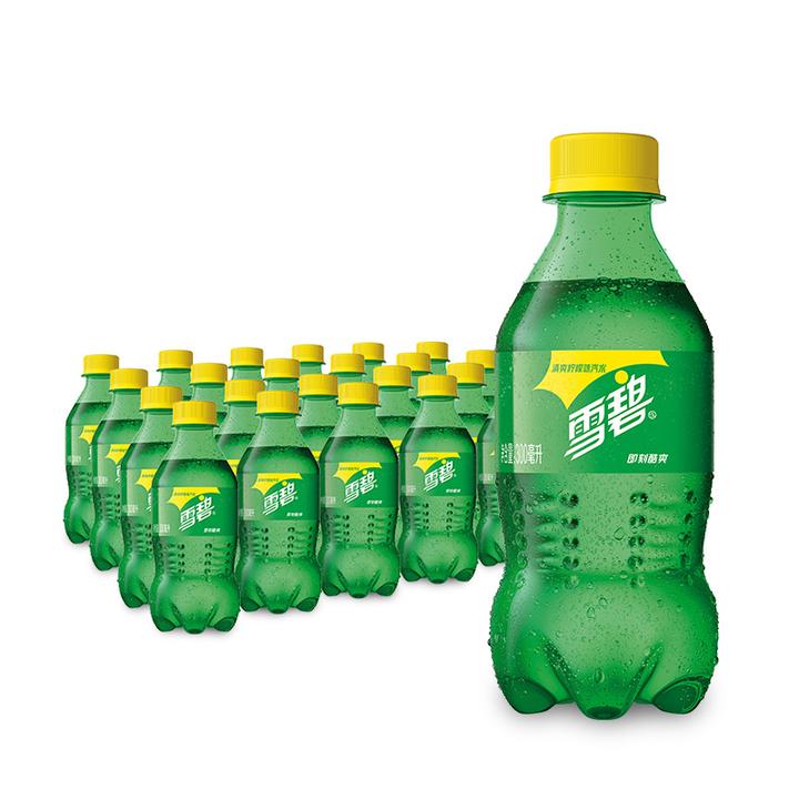 90 雪碧 sprite 柠檬味 汽水 碳酸饮料 300ml*24瓶 整箱装 可口可乐