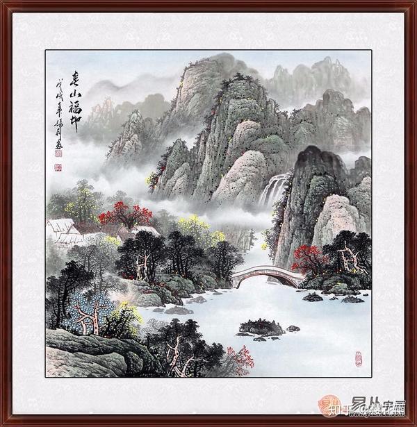 茶室挂画的美学窍门——名家手绘山水画