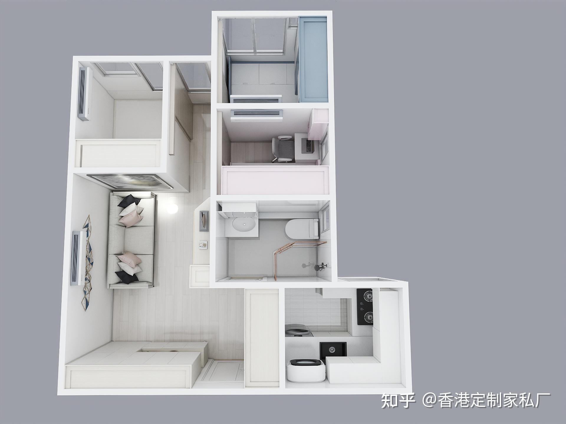 香港居屋公屋三四单位设计分享专注全屋定制