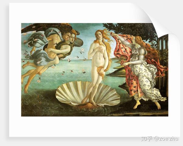 波提切利画作《维纳斯的诞生》the birth of venus,现藏于乌菲齐美术