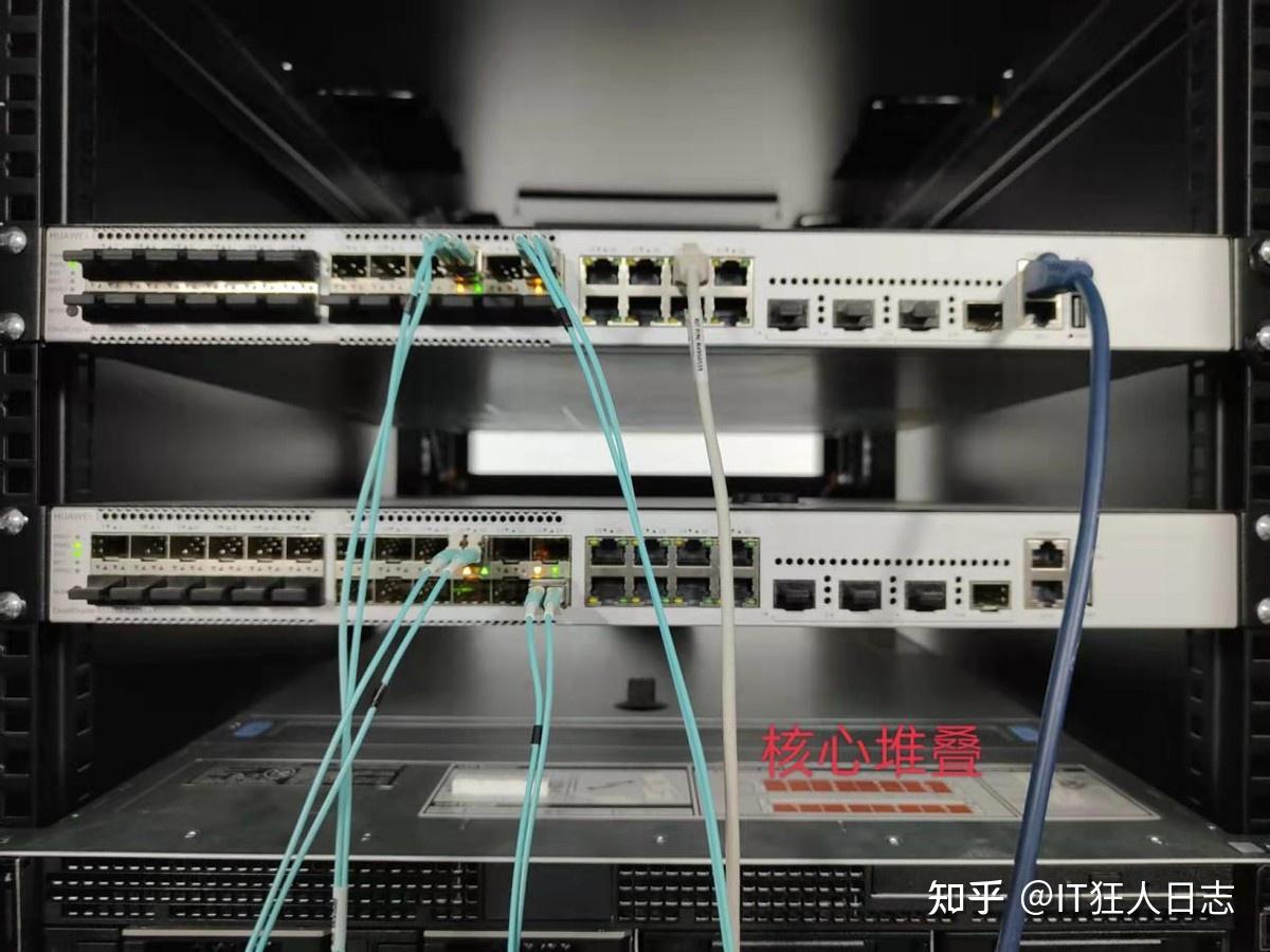 核心交换机堆叠汇聚交换机堆叠并且配置ethtrunk