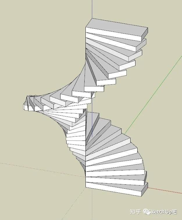 su旋转楼梯花式建模教程