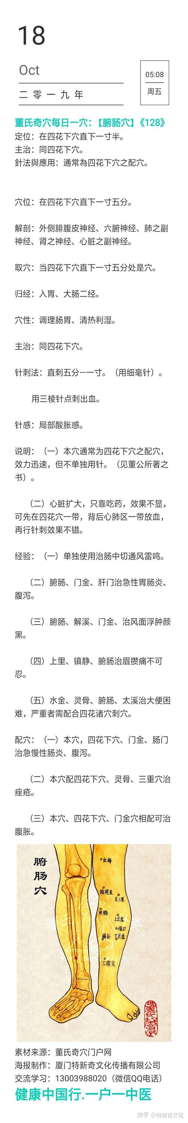董氏奇穴每日一穴:【腑肠穴】《128》
