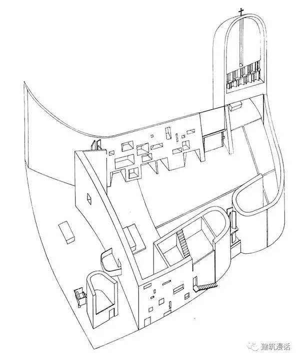 现代主义建筑大师勒柯布西耶朗香教堂