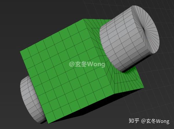 1,新建一个圆柱体的subtool,插入正方体里面.