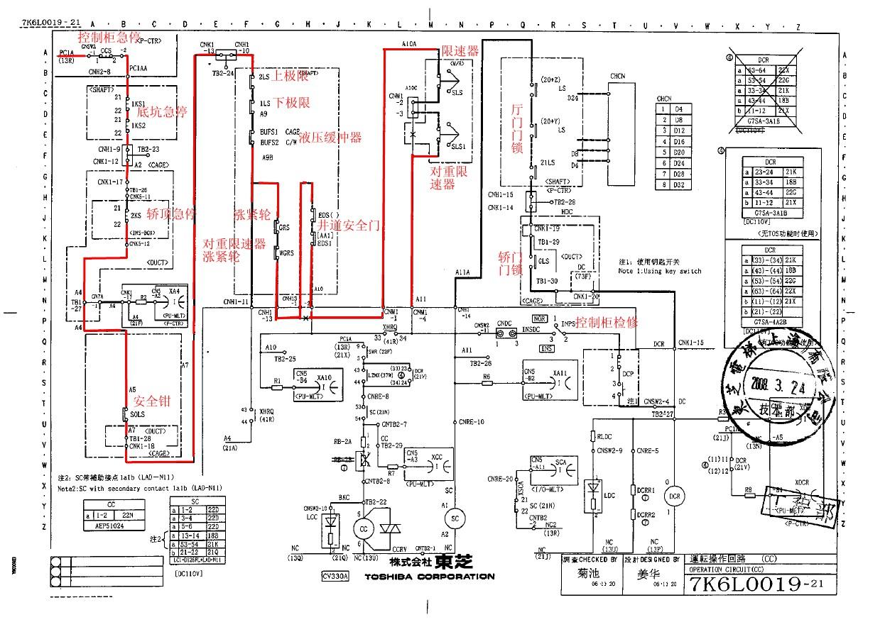 东芝cv330a电梯安全回路详解