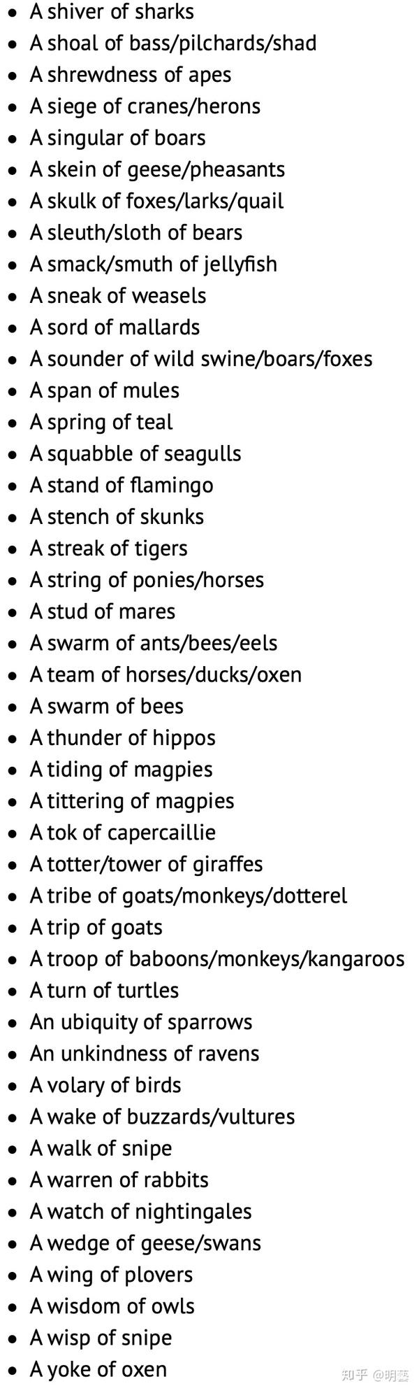 collective animal nouns