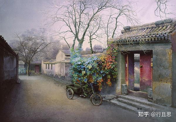 逐渐消失的胡同水彩画.图/黄有维