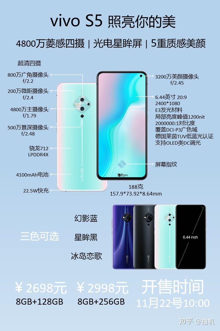 vivos5一图看懂骁龙7124800万后置四摄2698元