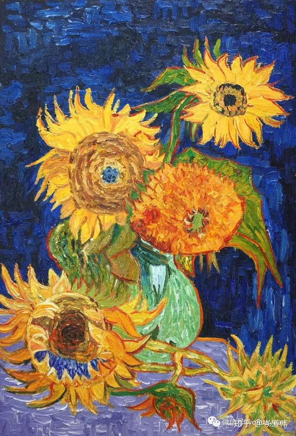 梵高的油画向日葵,是怎样画的?