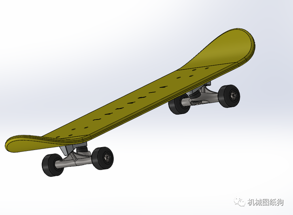 生活艺术skateboard普通滑板模型3d图纸solidworks设计