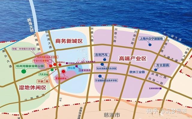 【西部】湿地旅游休闲区【中部】商务新城板块(南部新城,滨海新城)