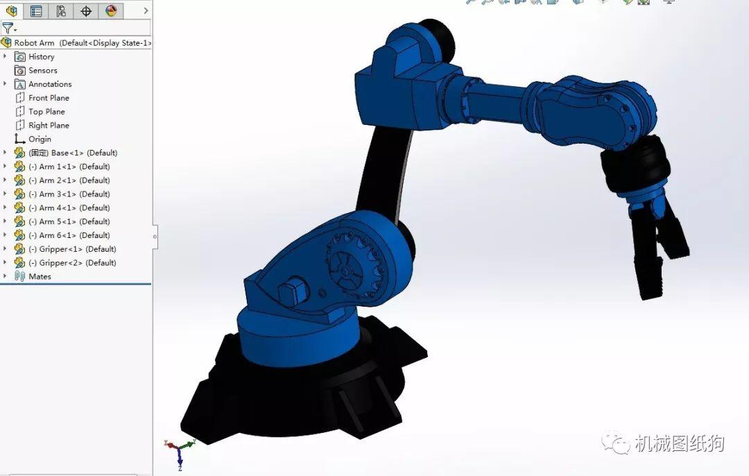 机器人roboticarm145机械臂外观模型3d图纸solidworks设计