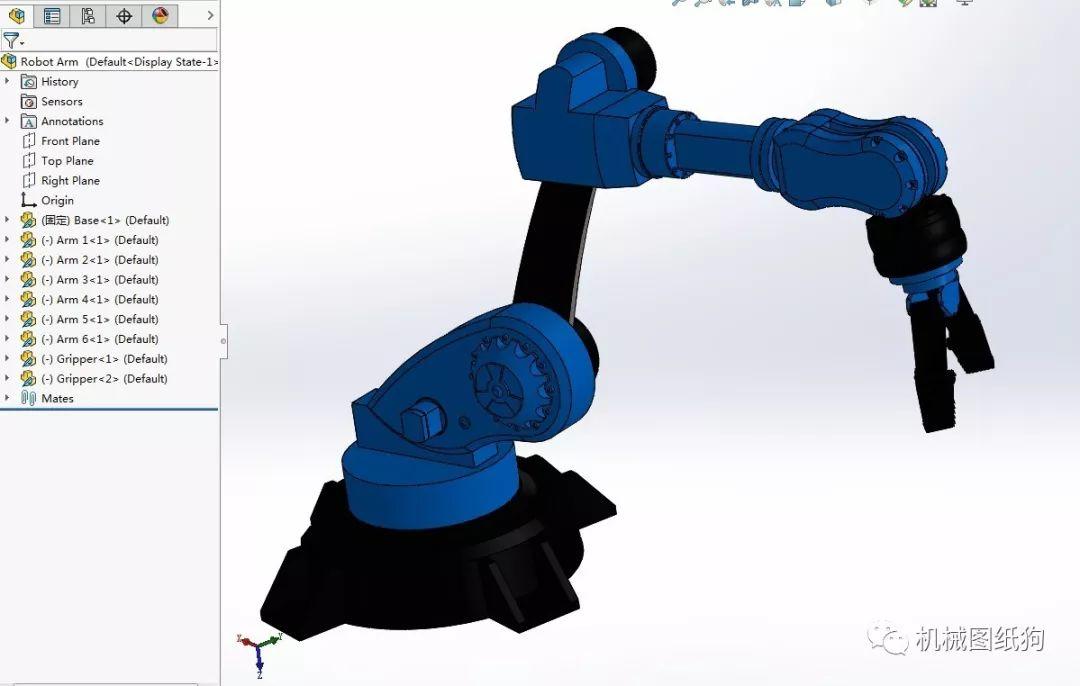 solidworks机械臂图纸,solidworks机械零件图 【机器人】robotic arm-145机械臂外观模型3d图纸 solidworks设计