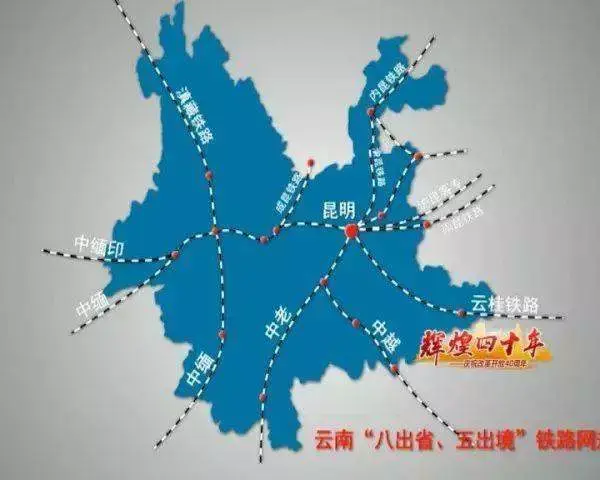 云南"八出省五出境"铁路规划图