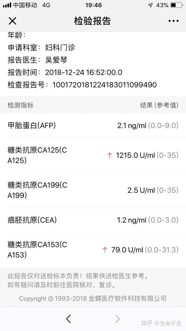 第一次检查 ca125 超标1000多倍