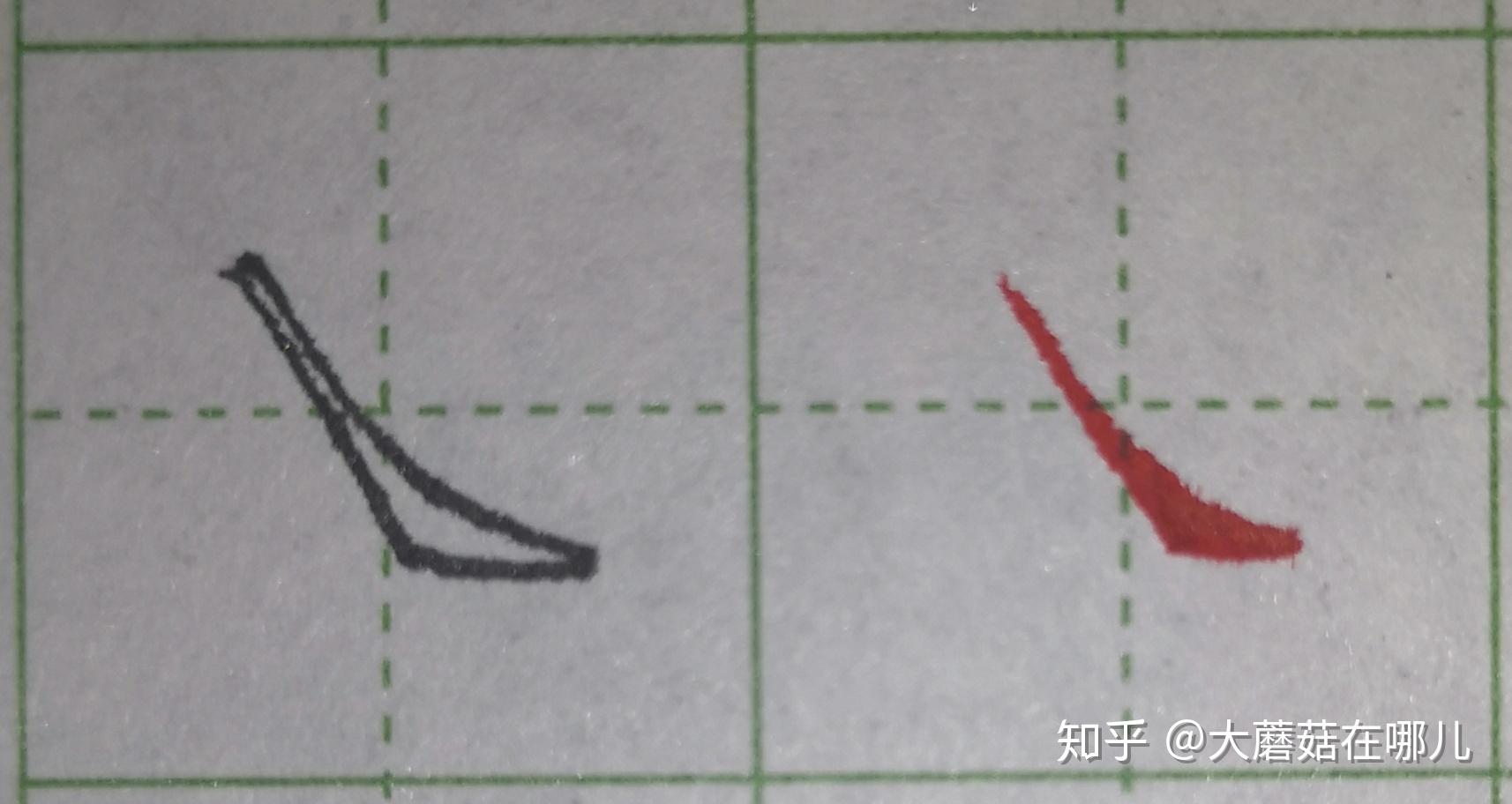 硬笔笔画练习之捺画
