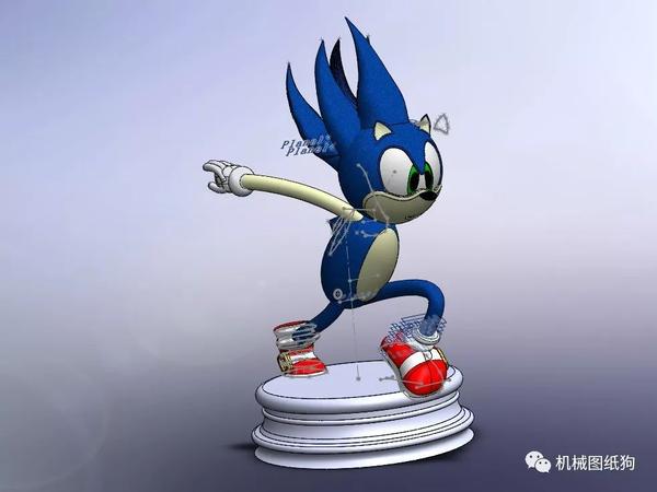 生活艺术 卡通造型sonic索尼克3d模型图纸