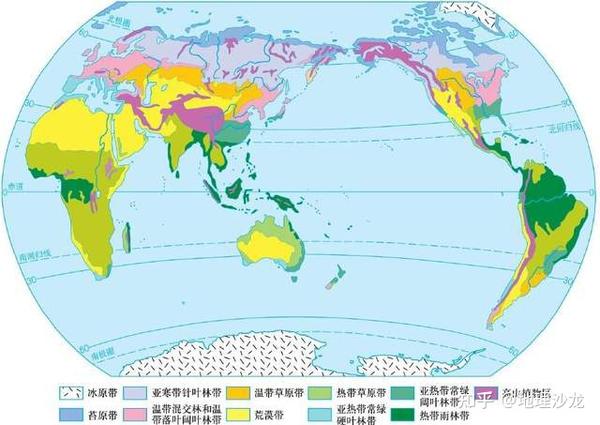 垂直地带分异 主要分布在山地地形中,随着山地海拔的升高,热量和水分