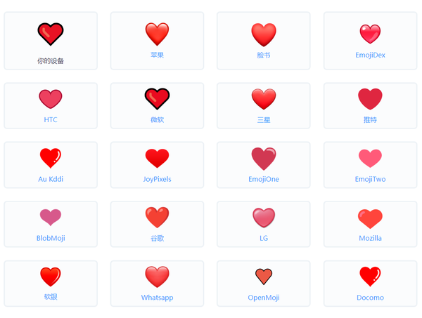 可见爱心emoji的地位可不一般呐  爱心类emoji除了大家早就用熟了的