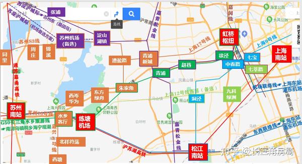 练塘机场选址交通构想图