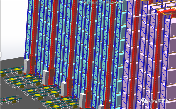 非标数模自动化立体仓库3d模型图纸solidworks设计