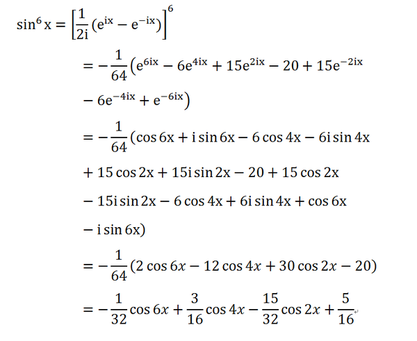 有兴趣的同学还可以利用欧拉公式算一下sinx sin2x .