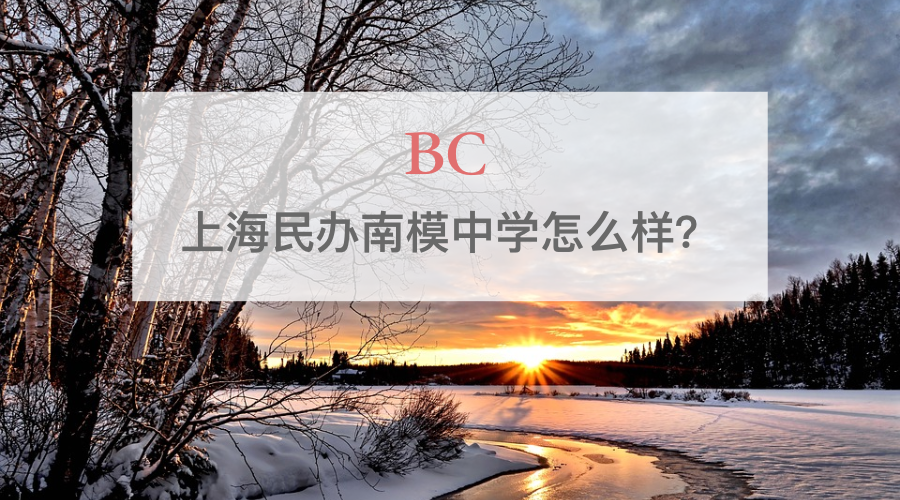 bc丨上海民办南模中学怎么样