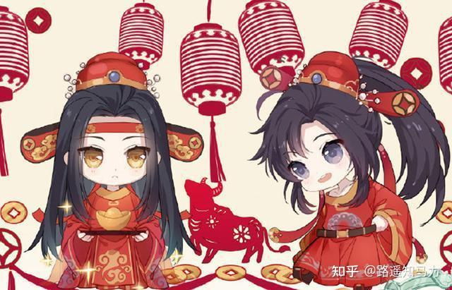 魔道祖师的动画官博,先是送上了忘羡放烟花的图.