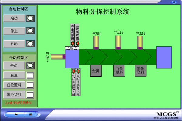 4.1,物料分拣控制系统界面