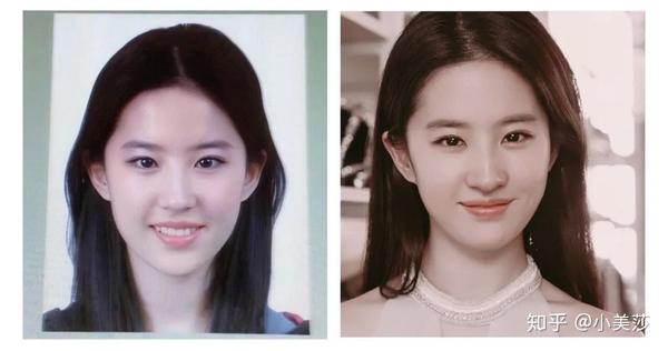 2019年虎扑女神第一名是刘亦菲,左边证件照,右边淡妆,真是好美.