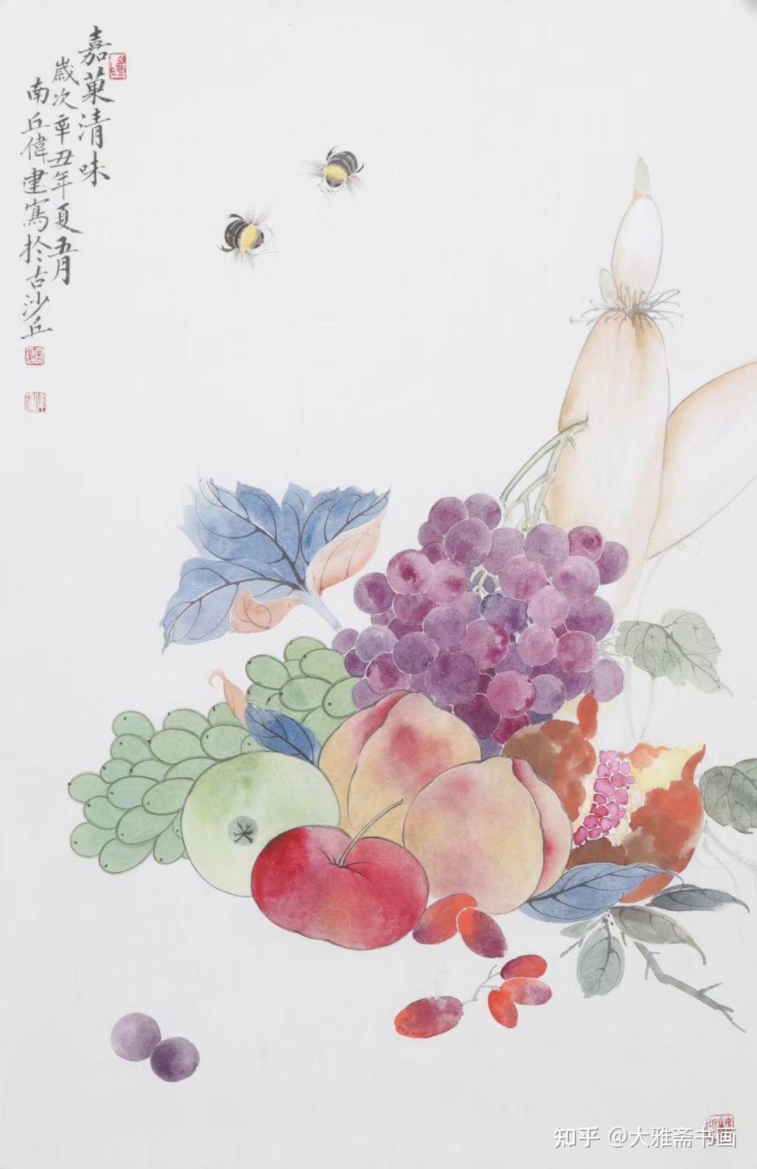 瓜果蔬菜花鸟画家许伟建