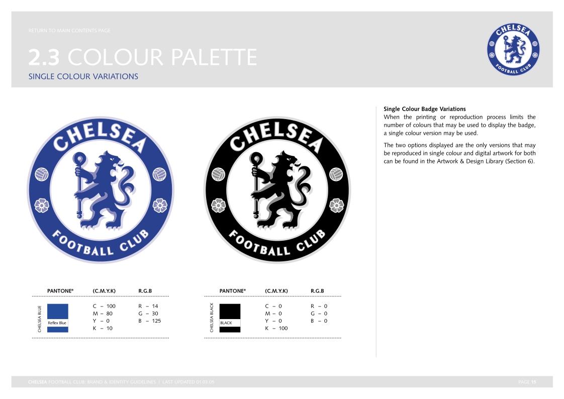 切尔西足球俱乐部vi设计手册