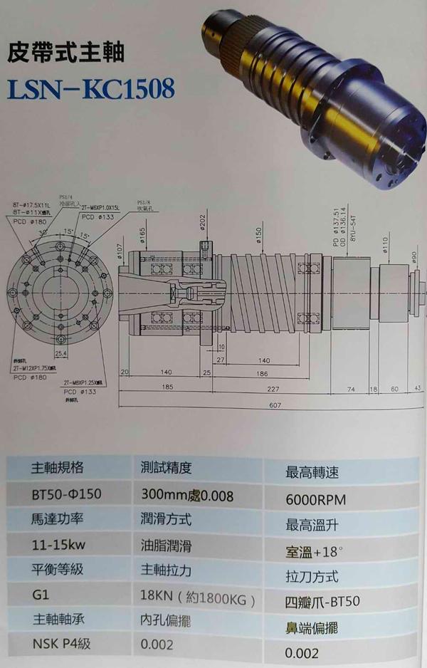 3,bt50主轴的选型参数和图纸.