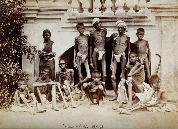 1876年,印度也发生了空前的大饥荒