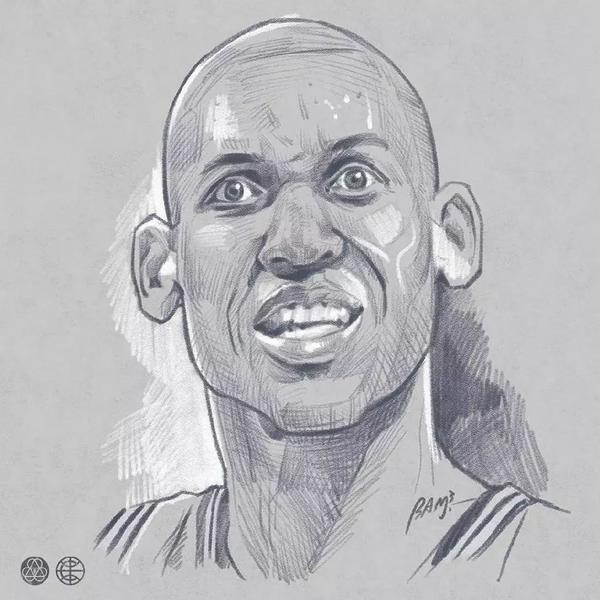 一波头像请查收nba球星黑白素描肖像