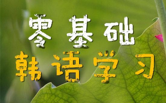 韩语学习:怎样从零基础快速入门韩语