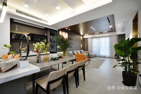 【极家精装精选案例】210联排别墅现代轻奢风格装修