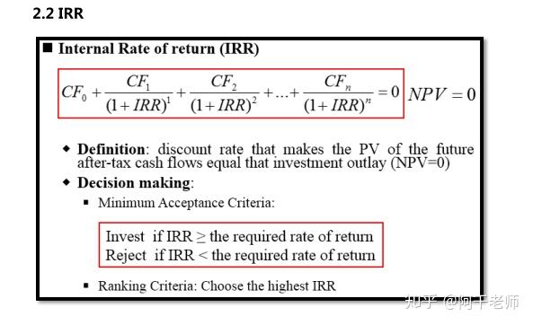 内部收益率如何计算公式 保险irr计算公式2%
