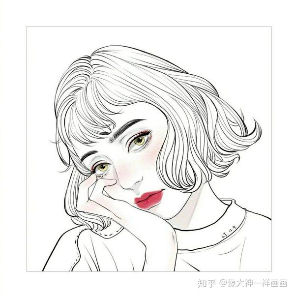 人物绘画|女生