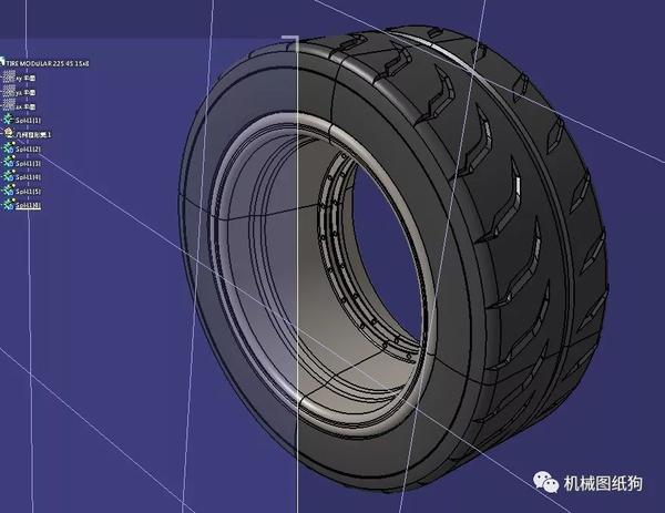 【工程机械】modular 225轮胎模型3d图纸 step格式