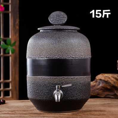 新品陶瓷储水罐带龙头饮水机存水桶家用麦饭石自助茶水缸冷水壶酒