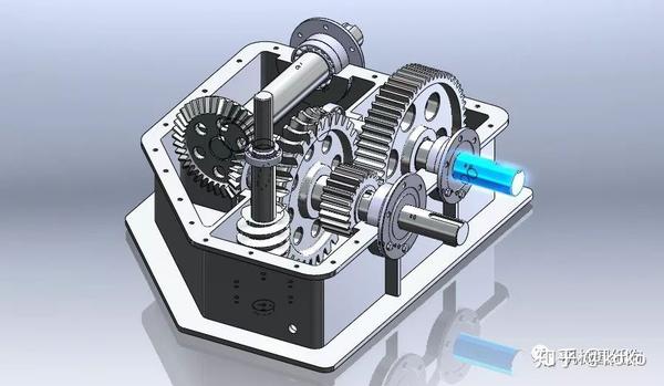 差减变速器多级多样齿轮减速器图纸 step igs格式